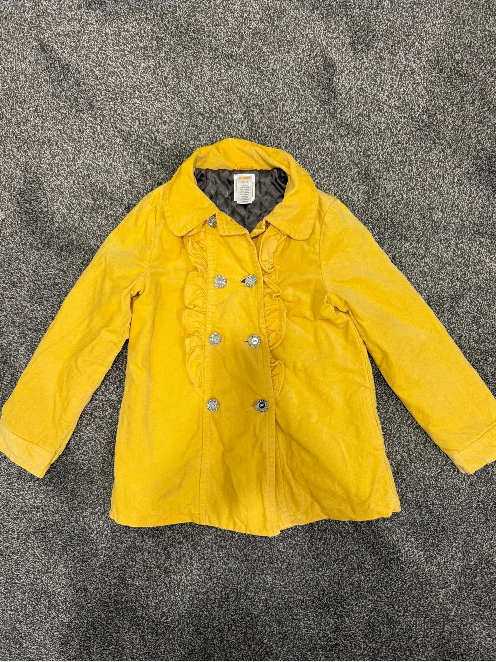 Gymboree Kids Gem Button Peacoat in Sunny Yellow